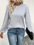 Elegant Polyester Knit Sweater With Round Neckline - Fall/winter Collection