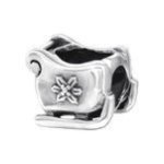B33-C11032 - 925 Sterling Silver Christmas Sleigh European Charm Bead