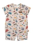 Roar And Snore Dino Baby Shortie Onesie Crawler - Newborn