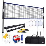 Gse Games & Sports Expert Outdoor Badminton And Volleyball Combo Set Yard Net Game Set With 4 Badminton Rackets 3 Shuttlecocks V