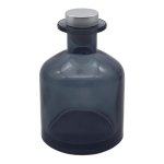 200ML Black-tinted Glass Diffuser Bottle And Silver Plug Cap