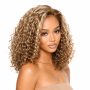 12 Inch Curly Bob Wig Dark Root Ash Blonde Piano Colour