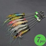 7PCS Luminous Shrimp Soft Fishing Lure - Realistic Artificial Bait With Sharp Hook For Increased Catch Rates