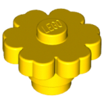 Parts Plant Flower 2 X 2 Rounded - Solid Stud 98262 - Yellow