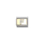 Composable Classic Link Letter F Silver Glitter