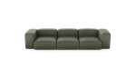 Three Module Sofa - Leather - Olive - 314CM X 115CM