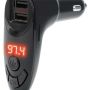 Manhattan Bluetooth Fm Transmitter With Car Charger - Adds Car Bluetooth Connectivity 2-PORT Charging Remote Control Microsd USB Ports Black