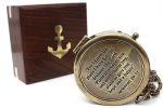 Us Handicrafts For I Know The Plans I Have For You" Engraved Brass Compass Jeremiah 29:11 Scripture Compass With Wooden Case Chr