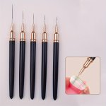 5PCS Professional Nail Art Brush Set - Fine Liner Detail Striper Floral Design & Uv Gel Polish Tools - Formaldehyde-free For Man