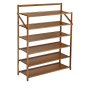 Foldable Bamboo 6 Tier Shoe Rack