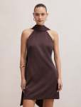 Rowena MINI Scarf Dress - 16 Plum Brown