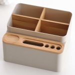 Livinichi Desktop Storage Box - Small Table Organizer - Aesthetic Desk Organizer - Modern Pen Holder
