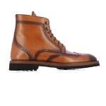 Wingtip Brogue Hi-top Boots -brandy