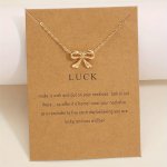 Bow Charm Necklace Elegant Style Delicate Neck Chain Jewelry For Women Daily Wear