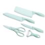 5PCS Wheat Straw Kitchen Knives Set With Stainless Steel Blades
