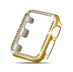Kd Cover With Bling Crystal Diamonds PC Protective Frame 38MM Apple Watch Gold