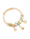 Goldair Gold Eiffel Tower & Crown Charm Bracelet