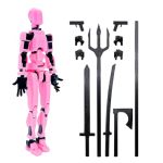 Assembly Completed T13 Action Figure Set 3D Printed Toys Robo 13 Action Figure Dummy 13 Titan 13 Action Figure Pink