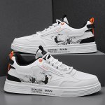 Men's Casual Low Top Lace Up Sneakers Comfortable Non-slip Skateboard Shoes For All Seasons