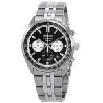 Seiko Chronograph Quartz Black Dial Men's Watch SSB429P1