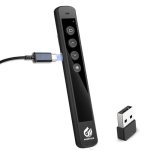 Amerteer Wireless Presenter Remote Presentation Clicker With 2.4GHZ Rf Hyperlink & Volume Control Built-in Rechargeable Battery