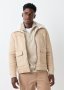 Sherpa Collar Faux Suede Aviator Jacket