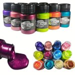 Shimmering Metallic Acrylic Paint Set: 12 Colors Non-toxic Suitable For Beginners And Artists Ideal For Rock Crafts Canvas Wood