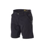 Cotton Stretch Technical Cargo Shorts - Black - 30 Cm