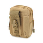 Outdoor Tactical Utility Bag Military Hip Waist Belt Compact Bag Molle Pouch - Khaki