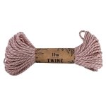Twine Cord Dusky Pink And Cream 10M