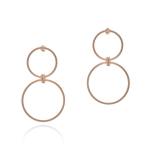 Lula Round Double Hoops - 18KT Rose Gold Vermeil