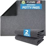 Drymate 2-PACK Washable Pee Pads For Dogs 29X36 Waterproof Absorbent Slip-resistant Reusable Pet Training Potty Puppy Mats House