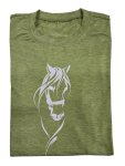 Horse Print T-Shirt Light Green HTS2