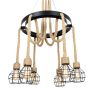 Stylish Vintage Metal And Rope Light Chandelier