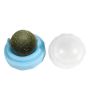Blue Catnip Roller Ball Cat Toy Wall Mounted 360 Rotating