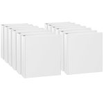 Cixildts 1-INCH 3 Ring Binder Fit Us Letter Size Paper 1" Slant D Ring Binders View Binder With 2 Pocekts 12-PACK White