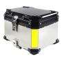 45L Motorcycle Aluminum Alloy Top Box Storage Tail Case Silver