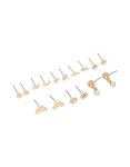 Goldair Gold Evil Eye & Celestial Earrings 8-PACK