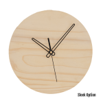 Quinn Wall Clock In Pine - 250MM Dia Cotton White Sleek Black Second Hand