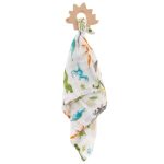 Dino Muslin Soother And Beech Wood Teether By