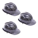 Hard Hat - Worker Safety Helmet - Black - 3 Pack