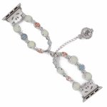 Apple Killer Deals 38 40 41MM Watch Luminous Beaded Pearl Strap - Silver - Best Bargains Online