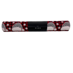 Decoration Fabric Runner Deep Red Base With Silver Hats 28X200CM