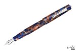 Leonardo Momento Zero Fountain Pen Pietra Marina With Rhodium Trim