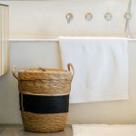 Home.life Bulbrush And Paper Storage Basket With Lid Black - Large 42X48CM
