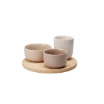 Serving Set Of 4PCS - 3 Bowls On Tray