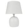 Inspire Ceramic And Fabric Table Lamp E14 White