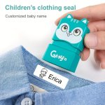 1PC Green Squirrel Customized Custom Name Stamp For Printing On Clothes Without Fading After Washing Easter Gift Halloween And C