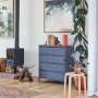 Bon Bon Chest Of Drawers Dark Flint White Moss Blue - Moss