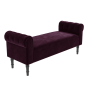 Velvet End Of Bed Bench With Chesterfield Armrests